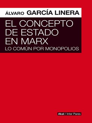 cover image of El concepto de Estado en Marx